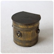 イギリス アンティーク 真鍮製（ブラス）コールボックス バスケット 家具 インテリア バケツ 店舗什器【石炭入れ】Q-278