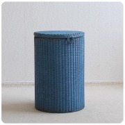 イギリス アンティーク LLOYD LOOM ランドリーバスケット ボックス 家具 インテリア ヴィンテージ 店舗什器【小物入れに】Q-317
