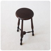 イギリス アンティーク調 フラワースタンド 花台 家具 ディスプレイ台 木製 三脚 インテリア 店舗什器「トライポッド」Q-429