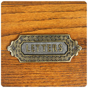イギリス アンティーク ブラス レタースロット 郵便受け 建具金物 真鍮製 インテリア 店舗什器「LETTERSエンボス文字」Q-499