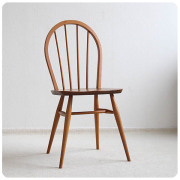 ●イギリス ヴィンテージ アーコールチェア ercol 木製椅子 エルム材 家具 インテリア 店舗什器 「フープバックチェア」 Q-666