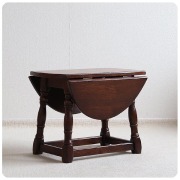 イギリス アンティーク調 バタフライテーブル/オーク材家具/店舗什器/ドロップリーフテーブル/英国製【オーバル型天板】T-150