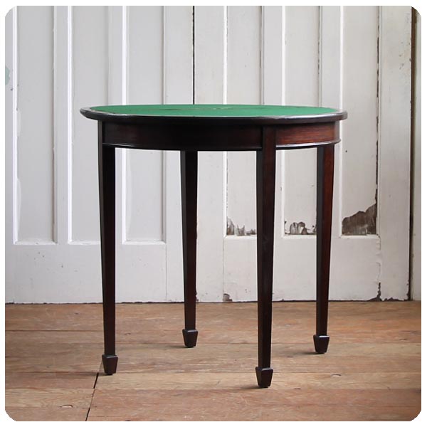 アンティーク ゲームテーブル/カードテーブル/イギリス【コンソールテーブルにいかが？】N-086