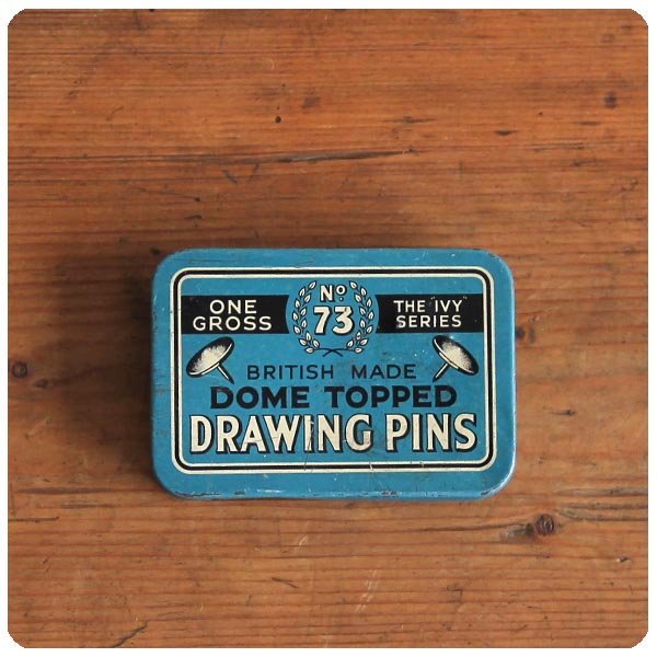 イギリス アンティーク 画鋲缶/ピン/ティン/ブリキ/雑貨/TIN/drawing pins【THE IVY SERIES No.73】N-666