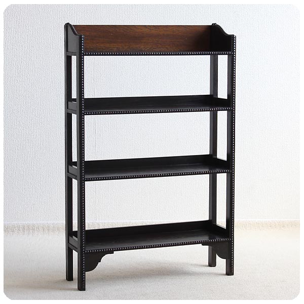 イギリス アンティーク ブックシェルフ 本棚 古木 オーク材 装飾 収納 家具「オープンラック」P-155