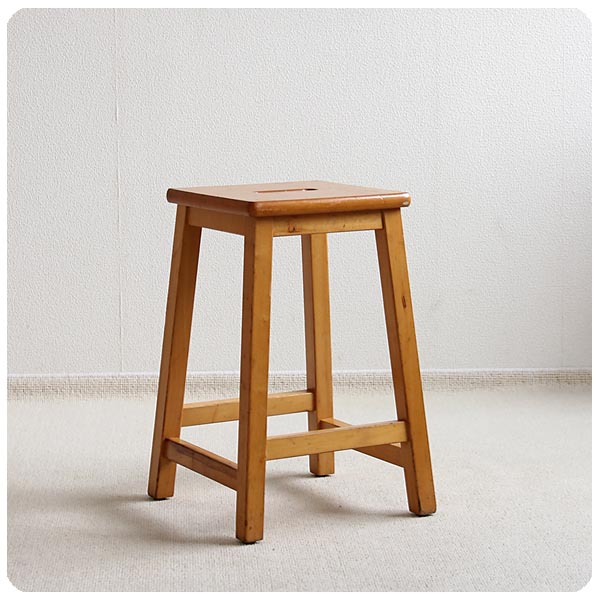 スコットランド ヴィンテージスタイル スクール スツール 木製 イギリス 学校椅子 家具「eme furniture」P-377