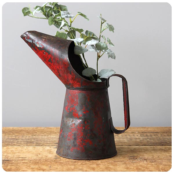 イギリス アンティーク オイルジャグ ブリキ オイラー インテリア雑貨「シャビーなオイル差し」P-426