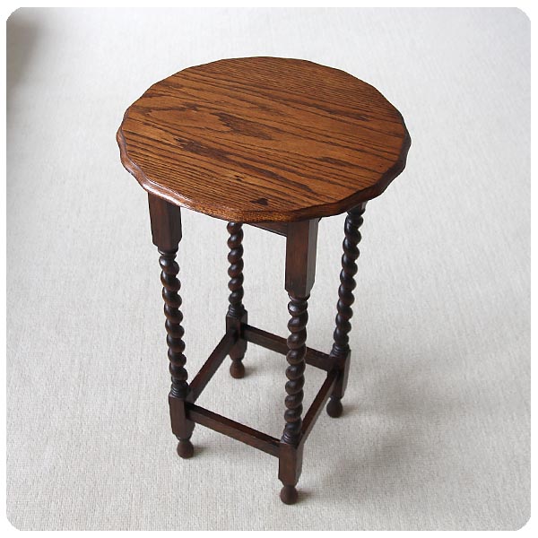 英国アンティーク/イギリス/ツイストレッグ オケージョナルテーブル  