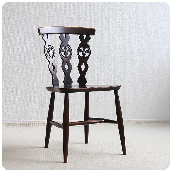 イギリス アンティーク アーコールチェア ERCOL シスルバックチェア 木製椅子 家具 P-553