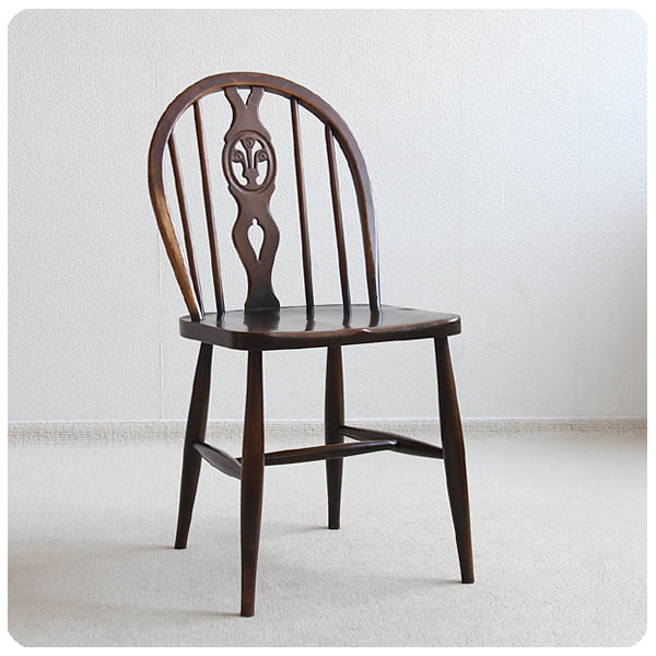 イギリス アンティーク アーコールチェア ERCOL 木製椅子 曲木 シスルバックチェア P-614