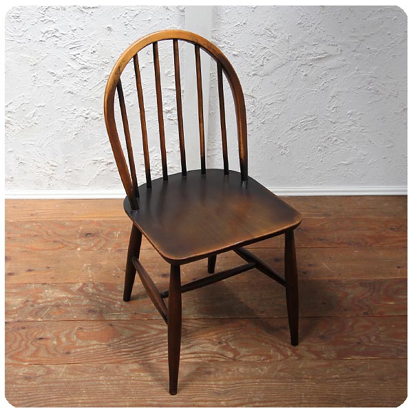 イギリス アンティーク アーコールチェア ERCOL フープバック 木製椅子 曲木 家具 P-628