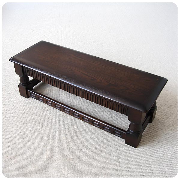 イギリス アンティーク調  Priory(プライオリー)社 ロングフットスツール オーク 家具 P-660
