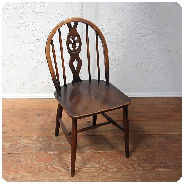 イギリス アンティーク アーコールチェア ERCOL シスルバックチェア 木製椅子 曲木 家具 P-661