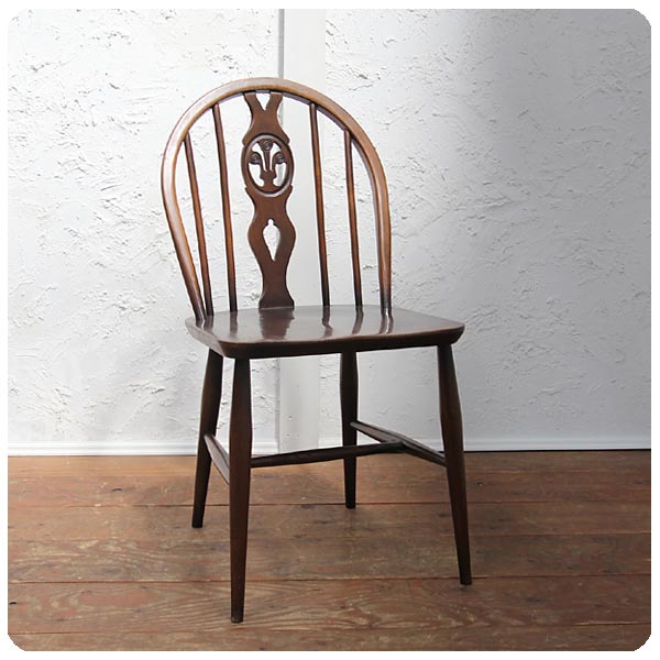 イギリス アンティーク アーコールチェア ERCOL シスルバックチェア 木製椅子 曲木 家具 P-756