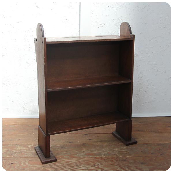 イギリス アンティーク ブックシェルフ 本棚 オーク材 無垢材 収納 オープンラック 家具 P-777