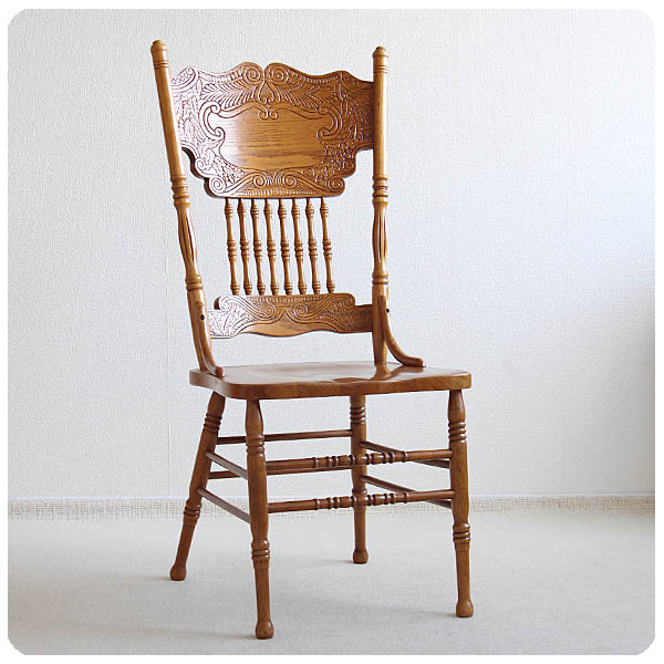 Shin-Lee ダイニングチェア 木製椅子 インテリア オーク 家具 アジアン カントリー 店舗什器「ハイバックチェア」Q-043