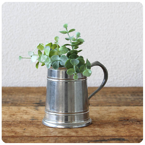 マレーシア製 ピューター タンカード ビアジョッキ セランゴール マグカップ 雑貨 店舗什器「Selangor Pewter」Q-053