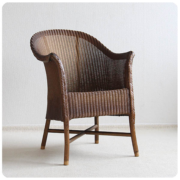 イギリス アンティーク ロイドルームチェア 椅子 LLOYD LOOM インテリア 家具 店舗什器「アームチェア」Q-126