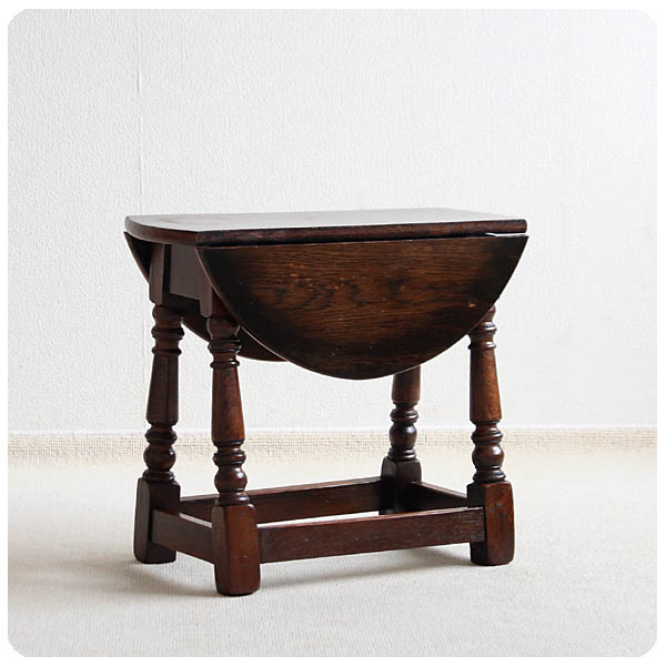 イギリス アンティーク ドロップリーフテーブル オーク材 インテリア 家具 店舗什器「バタフライテーブル」Q-169