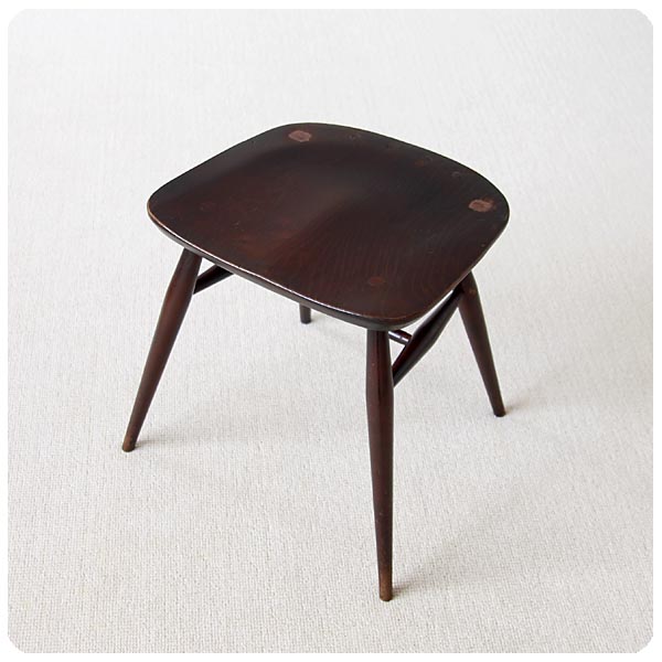 【訳あり】イギリス アンティーク アーコール (ERCOL)スツール 木製 家具 インテリア ヴィンテージ 店舗什器 Q-275