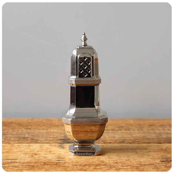 イギリス アンティーク シルバープレート シュガーシェイカー 銀メッキ インテリア 雑貨 店舗什器【シュガーキャスター】Q-283
