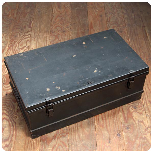 イギリス アンティーク ツールボックス トラベルチェスト 工具箱 インテリア ヴィンテージ 店舗什器【インダストリアル】Q-289