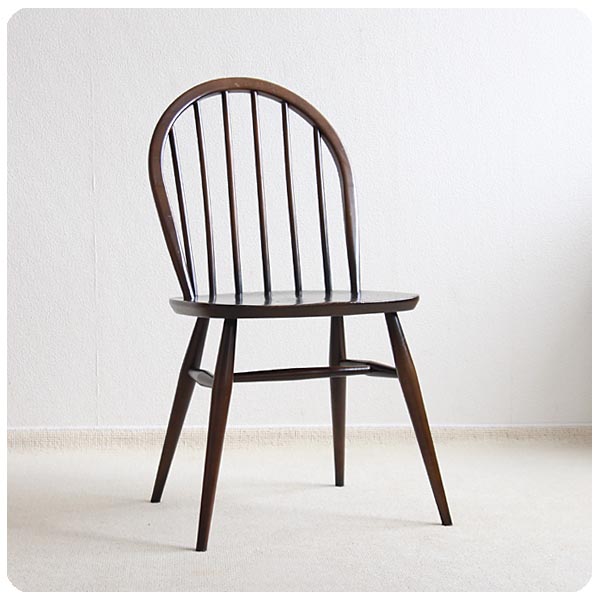 イギリス ヴィンテージ アーコールチェア ercol 木製椅子 エルム材 家具 インテリア 店舗什器「フープバックチェア」Q-436