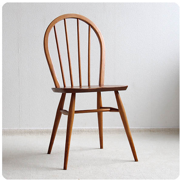 イギリス ヴィンテージ アーコールチェア ercol 木製椅子 エルム材 家具 インテリア 店舗什器 【フープバックチェア】 Q-594