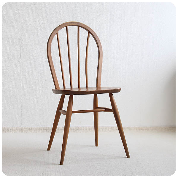 イギリス ヴィンテージ アーコールチェア ercol 木製椅子 エルム材 家具 インテリア 店舗什器 「フープバックチェア」 Q-639