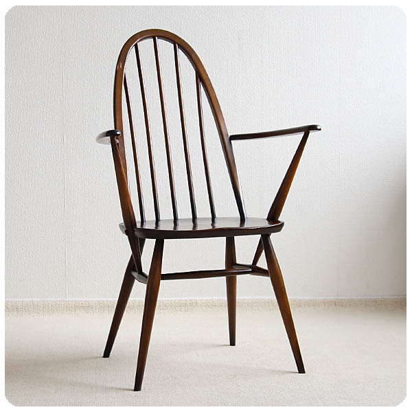 イギリス ヴィンテージ アーコールアームチェア ercol 木製椅子 エルム材 家具 インテリア 店舗什器 「クエーカーチェア」 Q-672
