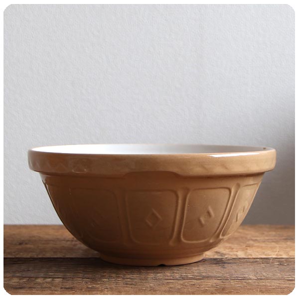 イギリス アンティーク MASON CASH 陶器製ミキシングボウル/メイソンキャッシュ【1800年代から続く由緒あるメーカー】S-235