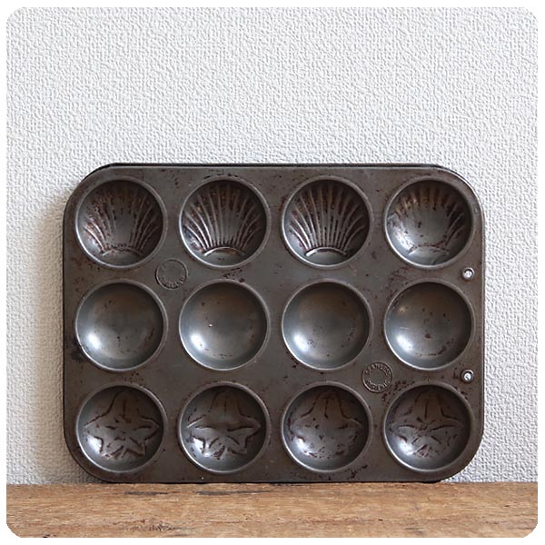 イギリス アンティーク ベーキングティン/焼き型/菓子型/キッチンツール/雑貨/ディスプレイ/ブリキ【SEAMLESS HYGIENIC】S-862