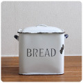 イギリス アンティーク ホーローブレッド缶 エナメル 保存缶 蓋付き インテリア雑貨 「BREAD」K-203