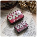 イギリス アンティーク OXO Cubes オクソ缶ペア TIN缶 2個セット インテリア 雑貨 店舗什器 K-421