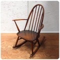 イギリス アンティーク ERCOL ロッキングチェア アーコール クエーカー 曲げ木 椅子 店舗什器 K-655
