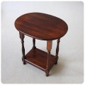 イギリス アンティーク調 サイドテーブル オーバル天板 インテリア 店舗什器 ディスプレイ ビンテージ 家具 K-914