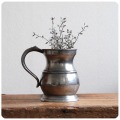 イギリス アンティーク ピューターマグカップ/食器/花器/タンカード/ブロカント/雑貨【どの方向から見ても絵になるマグ】M-918