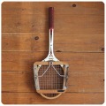 イギリス ビンテージ 木製テニスラケット/ラケットプレス付き/インテリア/Dunlop【雰囲気つくりのディスプレイに】N-704