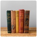 イギリス アンティークブック 5冊セット 古書 インテリア雑貨 洋書 ディスプレイ 撮影小物「雰囲気パーフェクト」Q-209