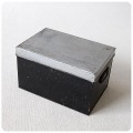 イギリス アンティーク メタルボックス 収納箱 インテリア ツールボックス ヴィンテージ 店舗什器【インダストリアル】Q-242