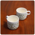 イギリス ヴィンテージ HORNSEA コーヒーカップ2個セット ホーンジー 雑貨 インテリア 店舗什器「FLEUR（フルール）」Q-382