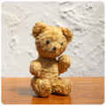 イギリス アンティーク テディベア くまのぬいぐるみ オブジェ おもちゃ インテリア 雑貨 店舗什器「全長約16cm」Q-551