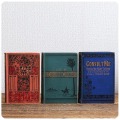 イギリス アンティークブック 3冊セット/古本/古書/洋書/インテリア雑貨/書籍/ディスプレイ/学校【Cynthia's Choice】T-040