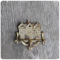 イギリス アンティーク ドアノッカー/真鍮製/ブラス/インテリア雑貨/建具/小物【shakespeare hostelrie Stratford on Avon】T-336