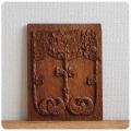 イギリス アンティーク 彫刻 ウッドボード 装飾板 インテリア 雑貨「レアアイテム」V-773