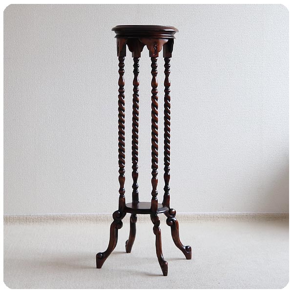 イギリス アンティーク調 フラワースタンド/花台/キャンドルスタンド/燭台/木製家具/店舗什器/ディスプレイ【再入荷】T-266