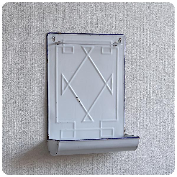 イギリス アンティーク レードルラック/ホーロー/キッチン雑貨/ブロカント/古道具/琺瑯【お部屋のアクセントに！】T-633