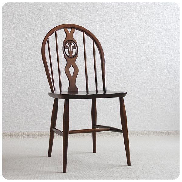 イギリス アンティーク アーコールチェア ERCOL 木製椅子 家具 「シスルバックチェア」V-722
