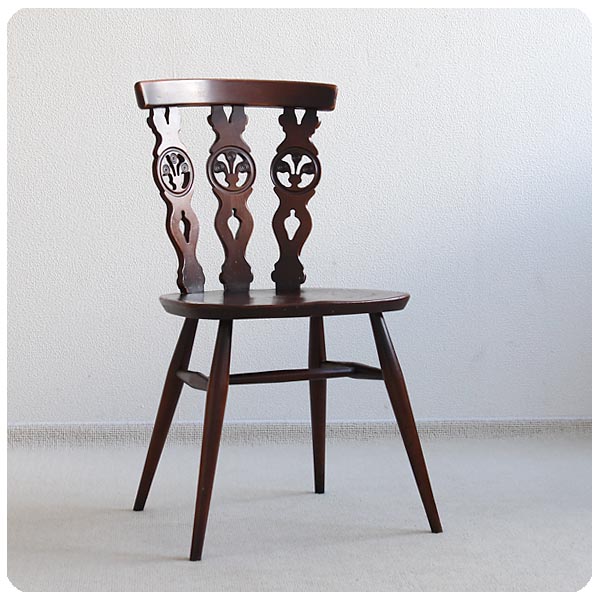イギリス ヴィンテージ アーコールチェア ERCOL 木製椅子 アンティーク 家具「シスルバックチェア」V-798