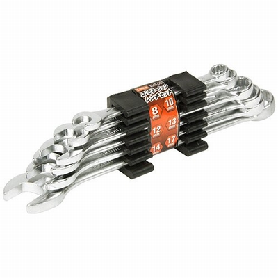 藤原産業　E-Value　コンビネーションレンチセット　ミリサイズ　6本組　EMS-06S